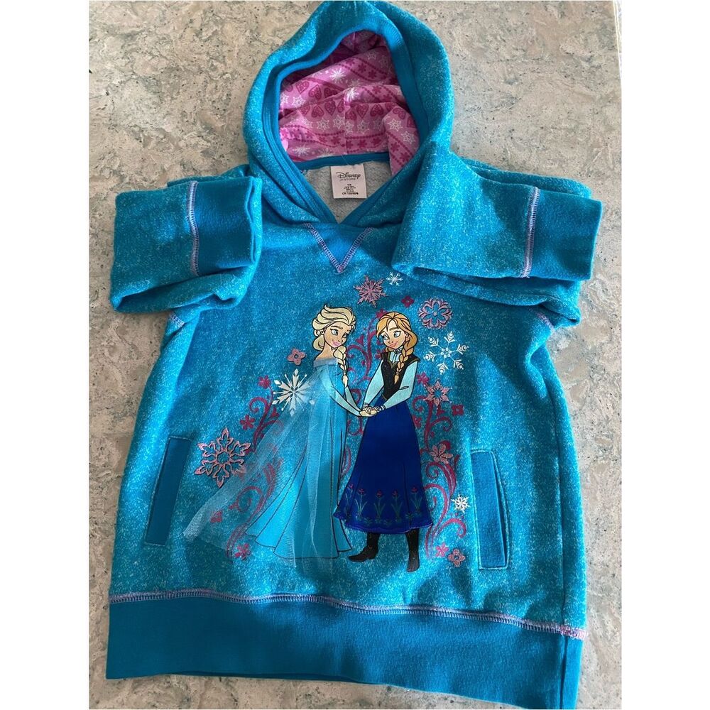 Disney Teal & Pink Frozen Elsa and Anna Hoodie size 7/8